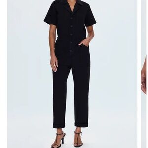 Pistola Black Jumpsuit V-Neck Relaxed Fit